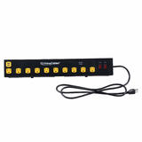 PrimeCables Cab LTS CS05 2U Home Decoration 3 in 1 Heavy Duty Workshop 10 Outlets Power Strip with 2 LED Lights and 2 USB Por