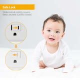 PrimeCables Cab LTS 6H Home Decoration 6 Outlet Power Strip with Safe Lock 3Ft 14AWG Cord ETL Certificated PrimeCables