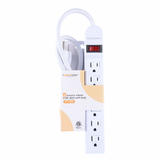 PrimeCables Cab LTS 6H Home Decoration 6 Outlet Power Strip with Safe Lock 3Ft 14AWG Cord ETL Certificated PrimeCables