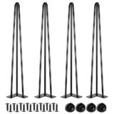 LIVINGbasics LB ZTX 02 Furnitures Cabinets 28 Three Rod Hairpin Table Legs Set of 4 Metal Legs LIVINGbasics