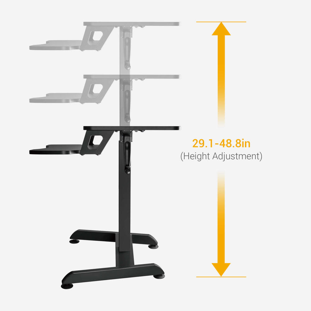 Manual Height Adjustable Workstation with Keyboard Tray PrimeCables®