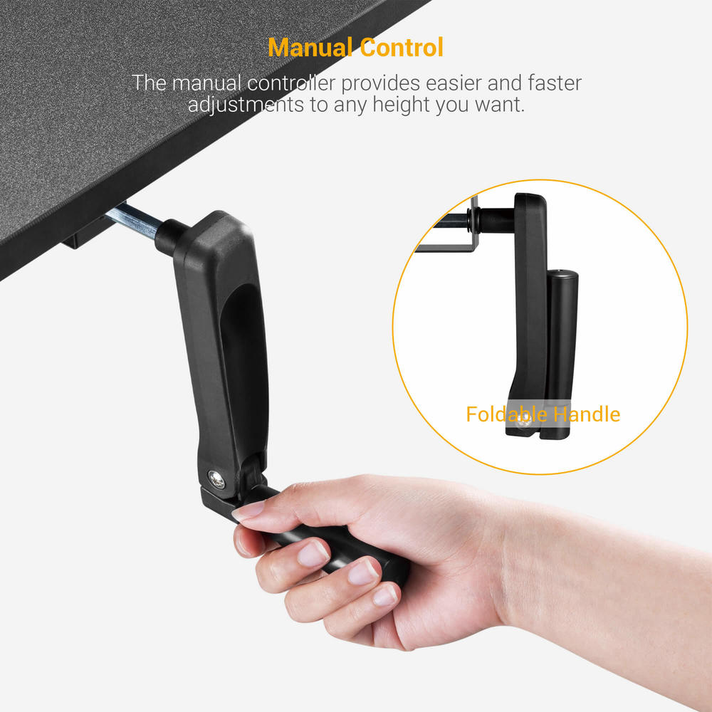 Manual Height Adjustable Workstation with Keyboard Tray PrimeCables®