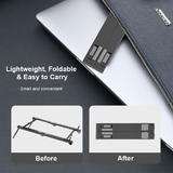 Moustache MOS A 6598 Computer Stands 3 in 1 Multi Purpose Folding Adjustable Laptop Tablet Phone Stand Holder Moustache