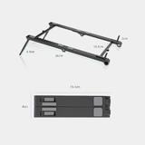 Moustache MOS A 6598 Computer Stands 3 in 1 Multi Purpose Folding Adjustable Laptop Tablet Phone Stand Holder Moustache