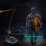 PrimeCables PC MC01G 1 DELETE USB Computer RGB Gaming Microphone with Mute Button PrimeCables