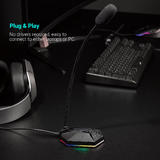 PrimeCables PC MC01G 1 DELETE USB Computer RGB Gaming Microphone with Mute Button PrimeCables