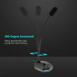 PrimeCables PC MC01G 1 DELETE USB Computer RGB Gaming Microphone with Mute Button PrimeCables