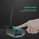 PrimeCables PC MC01G 1 DELETE USB Computer RGB Gaming Microphone with Mute Button PrimeCables