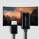 PrimeCables Cab PC 08343 Mini DisplayPort Cable Adapters DisplayPort1 4 to HDMI 8K Adapter Uni Directional DP1 4 to HDMI Conv