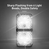 BlackBox CRFZD 01 Car Accessories Decor 6 LED Car Door Opening Warning Light Safety Anti Collision Flashing Signal Lamps 2 Pa