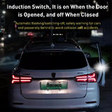 BlackBox CRFZD 01 Car Accessories Decor 6 LED Car Door Opening Warning Light Safety Anti Collision Flashing Signal Lamps 2 Pa