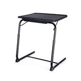 No Brand Cab QFMST12 01 Standing Desk Desk Converter Foldable TV Tray Table with Adjustable Legs and 3 Tilt Angles for Workin