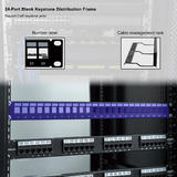 PrimeCables Cab PC 08225 Unloaded Patch Panel 24 Port Blank Keystone Distribution Frame 1U 19 Metal Rack Mount PrimeCables