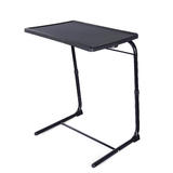 No Brand Cab QFMST12 01 Standing Desk Desk Converter Foldable TV Tray Table with Adjustable Legs and 3 Tilt Angles for Workin