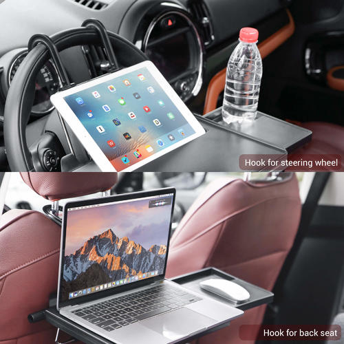 Foldable Car Back Seat Tray with Cup Holder, for Laptop, Tablet
