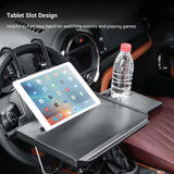 PrimeCables Cab PC 08346 Laptop Stand Tablet Phone Mounts Foldable Car Back Seat Tray with Cup Holder for Laptop Tablet Cellp