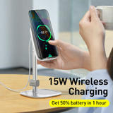 BlackBox SUWY D0S Wall Charger Wireless Charger Literary Youth Desktop Bracket with Telescopic and Wireless Charging Silver