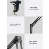 PrimeCables LVB FX310 USB Lamp 10W Dimmable Adjustable Swing Arm Eye Care Desk Lamp with Clamp PrimeCables