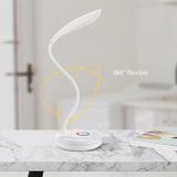 PrimeCables LVB FX025A USB Lamp Three Levels Touch Dimming Desk Lamp with RGB Atmosphere Plug in Table Lamp PrimeCables