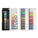 Other Brands PO2412S Paint Watercolors Pastels Great Saturation Artist Oil Paint Set Rich Vivid Oil Based Colors 24 x 12ml Tu
