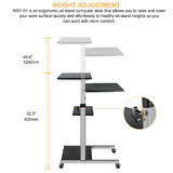 PrimeCables Cab PC 08237 openbox Standing Desk Desk Converter Height Adjustable Multi Purpose Mobile Standing Desk Black Prim
