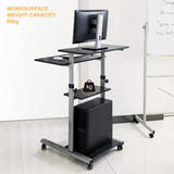 PrimeCables Cab PC 08237 openbox Standing Desk Desk Converter Height Adjustable Multi Purpose Mobile Standing Desk Black Prim