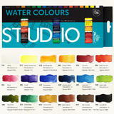 Other Brands PW1812S Paint Watercolors Pastels Premium 18 X 12ml Tube Watercolor Paint Set for New Learner and Professional A