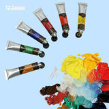 Other Brands PO1222M Paint Watercolors Pastels Vibrancy Oil Painting Colors for Professionals Artists 22ml Tube 12 Assorted C