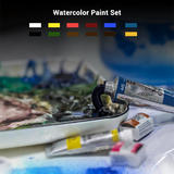 Other Brands PPWP12MTM Paint Watercolors Pastels Non toxic Portable Artist Grade Watercolor Paint Set Half Pan 12 Colors