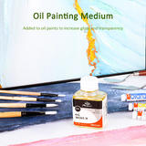 Other Brands POM75 Paint Watercolors Pastels Artist Water Mixable Oil Painting Medium to Thin Oils and Aid in Paint Flow 75ml