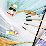 Other Brands PBS15PK Painting Accessories Acrylic Brush Set with Tough Nylon Hair 15 Pieces Pack Assorted Sizes