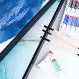 Other Brands PBS15PK Painting Accessories Acrylic Brush Set with Tough Nylon Hair 15 Pieces Pack Assorted Sizes