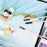 Other Brands PBS15PK Painting Accessories Acrylic Brush Set with Tough Nylon Hair 15 Pieces Pack Assorted Sizes