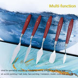 Other Brands E5420A Art Machines Tools Painting Knives Kit for Watercolor Oil Acrylic Crafts Rock Face Painting 5 Sizes Pack
