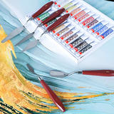 Other Brands E5420A Art Machines Tools Painting Knives Kit for Watercolor Oil Acrylic Crafts Rock Face Painting 5 Sizes Pack