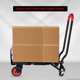 PrimeCables PC YZHT8046 File Carts Heavy Duty Folding Hand Truck 265lbs Capacity Multi Position Dolly with 4 Wheels PrimeCabl