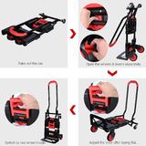 PrimeCables PC YZHT8046 File Carts Heavy Duty Folding Hand Truck 265lbs Capacity Multi Position Dolly with 4 Wheels PrimeCabl