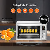 LIVINGbasics LB GA KF1830 openbox Bakeware 8 in 1 Air Fryer Toaster Oven Convection Oven with Rotisserie Dehydrator 32QT Open