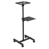 PrimeCables Cab QFPRT 01 Speaker Projector Mount Heavy Duty 2 Shelves Height Adjustable Mobile Projector and Laptop Stand Pri
