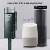 PrimeCables Cab PC 08364 Wall Charger Wireless Charger 6 Outlet Outdoor Wi Fi Smart Ground Stake Timer Compatible with Alexa 