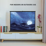 PrimeCables Cab PC 08365 Speaker Projector Mounts 45 Inch 4 3 Mini Portable Pull Up HD Projector Screen for Indoor Outdoor Us