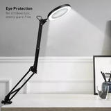 PrimeCables LVB FX308B Lighting Appliances Dimmable Adjustable Swing Arm Eye Care Desk Lamp with Clamp Magnifying Glass Prime