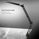 PrimeCables LVB FX310 Lighting Appliances 10W Dimmable Adjustable Swing Arm Eye Care Desk Lamp with Clamp PrimeCables