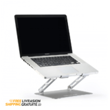 PrimeCables PC LPM 14033 Laptop Stand Tablet Phone Mounts Ergonomic Multi Angle Height Adjustable Aluminum Laptop Riser with 