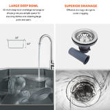 LIVINGbasics LVB HSL3018B Sink Accessories Kitchen Sink