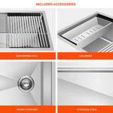 LIVINGbasics LVB HSL3018B Sink Accessories Kitchen Sink