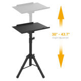 PrimeCables Cab QFLS01 01 Electronic Accessories Universal Laptop Projector Tripod Stand Foldable DJ Rack Stand Height Adjust