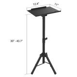 PrimeCables Cab QFLS01 01 Electronic Accessories Universal Laptop Projector Tripod Stand Foldable DJ Rack Stand Height Adjust