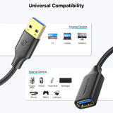 PrimeCables PC Cab CC0020 6FT USB 3 0 USB Extension Cable USB 3 0 A Male to A Female for Data Transfer in High Speed 6ft Prim