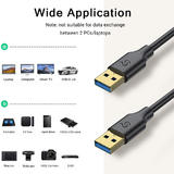 PrimeCables PC Cab CC0021 3FT USB 3 0 USB 3 0 A Male to USB A Male Cable 5Gbps Data Transfer Cord for Hard Drive 3ft PrimeCab